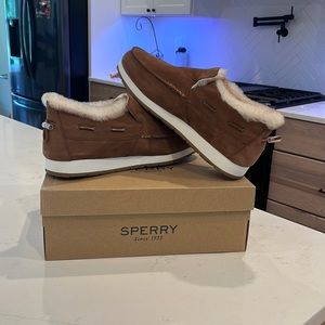 Sperry Mens Moc - Sider Winter Brown Slipper